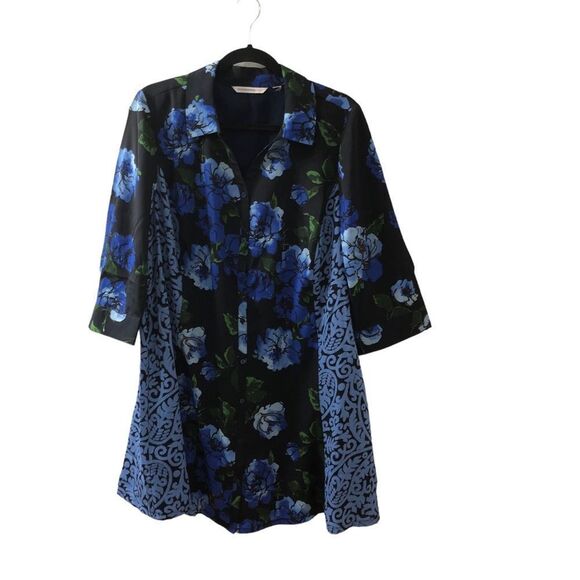 Isaac Mizrahi Live! Floral Button Down Dress Sz 2X - Picture 1 of 9